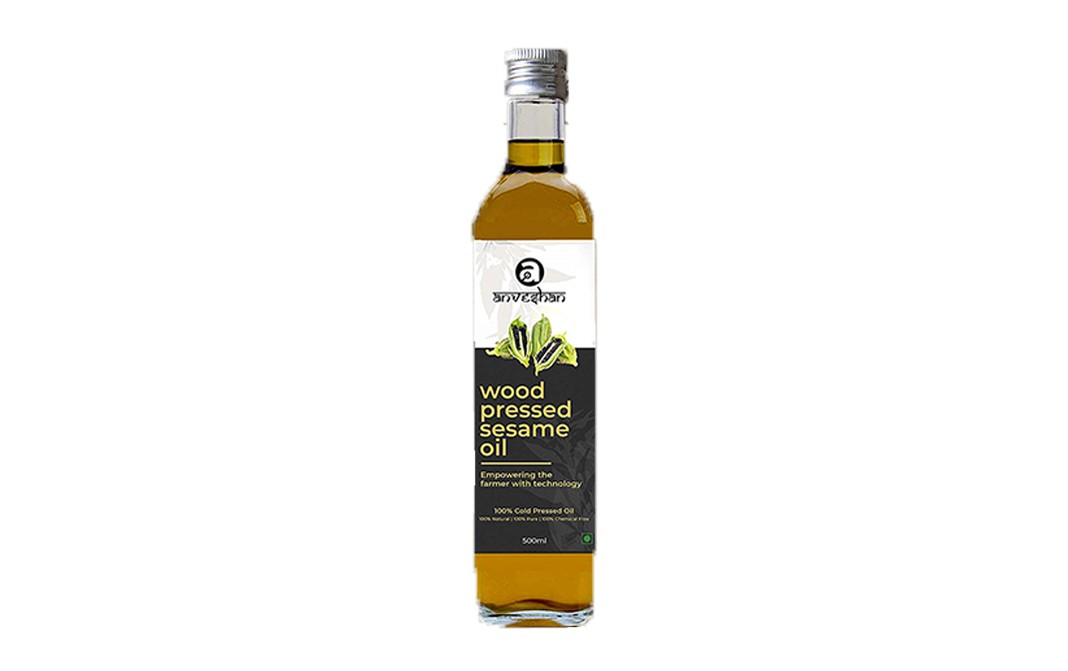 Anveshan Wood Pressed Sesame Oil   Pack  500 millilitre
